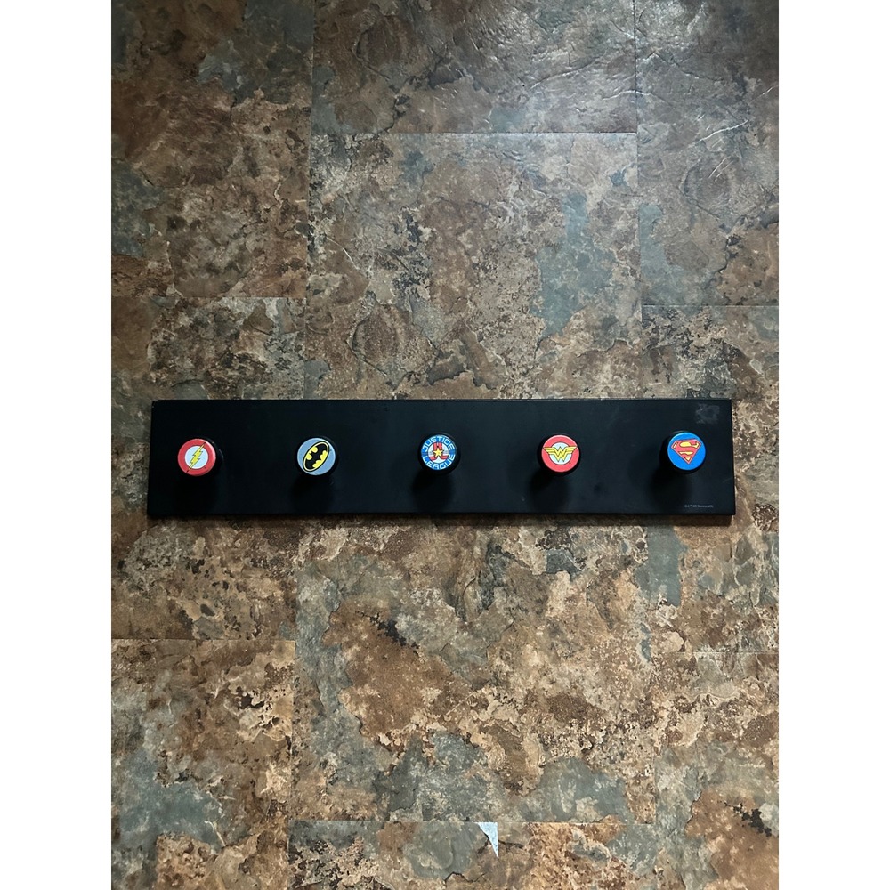 Open Road Brands Justice League DC Comics Coat Rack Book Bag Hanger Hooks